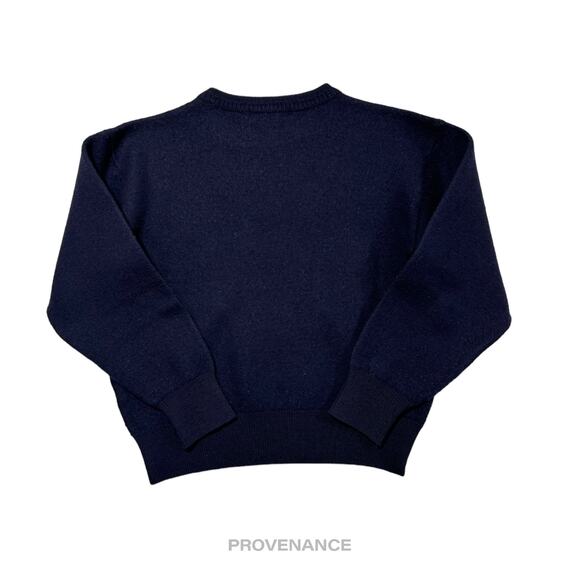 🔴 Balenciaga Crewneck Wool Sweatshirt - Deep Navy M - Picture 4 of 10